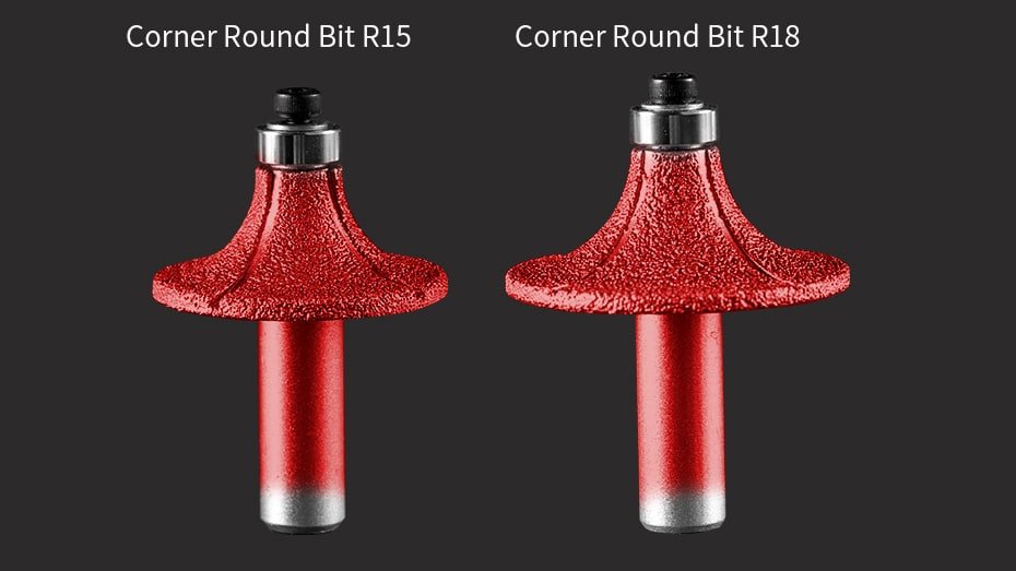 1/2 inch shank Corner round router bit diamond vacuum brazed stone cutter bits CNC machine grinding wheel