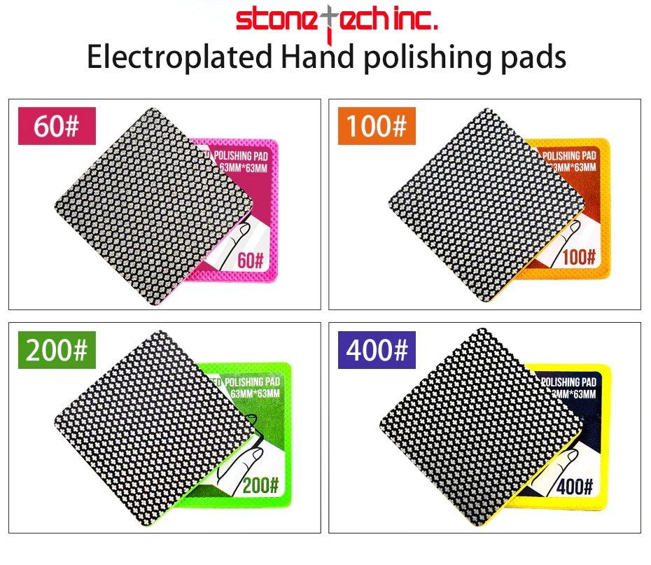 Diamond-coated pad with foam backing Diamond-coated pad with foam backing for efficient edge polishing