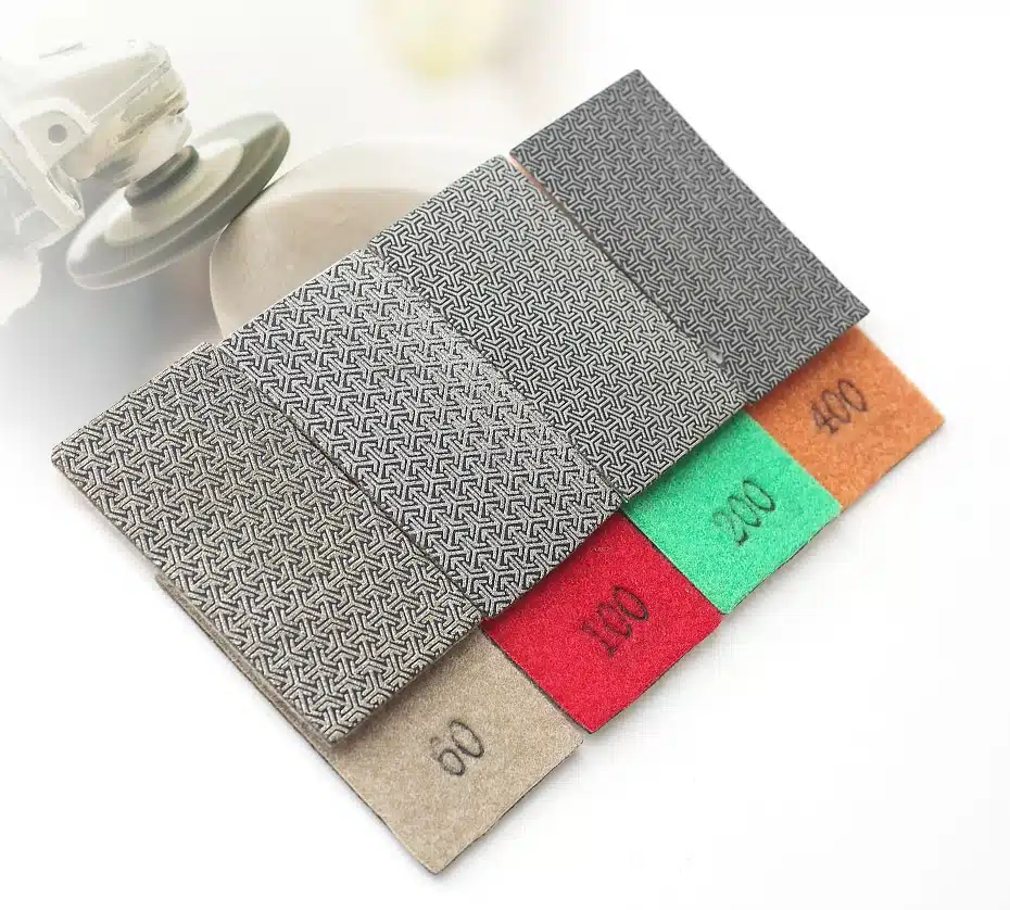 Electroplated 90* 55mm hand polishing pads for stone diamond abrasive pads Electroplated 90* 55mm hand polishing pads for stone diamond abrasive pads