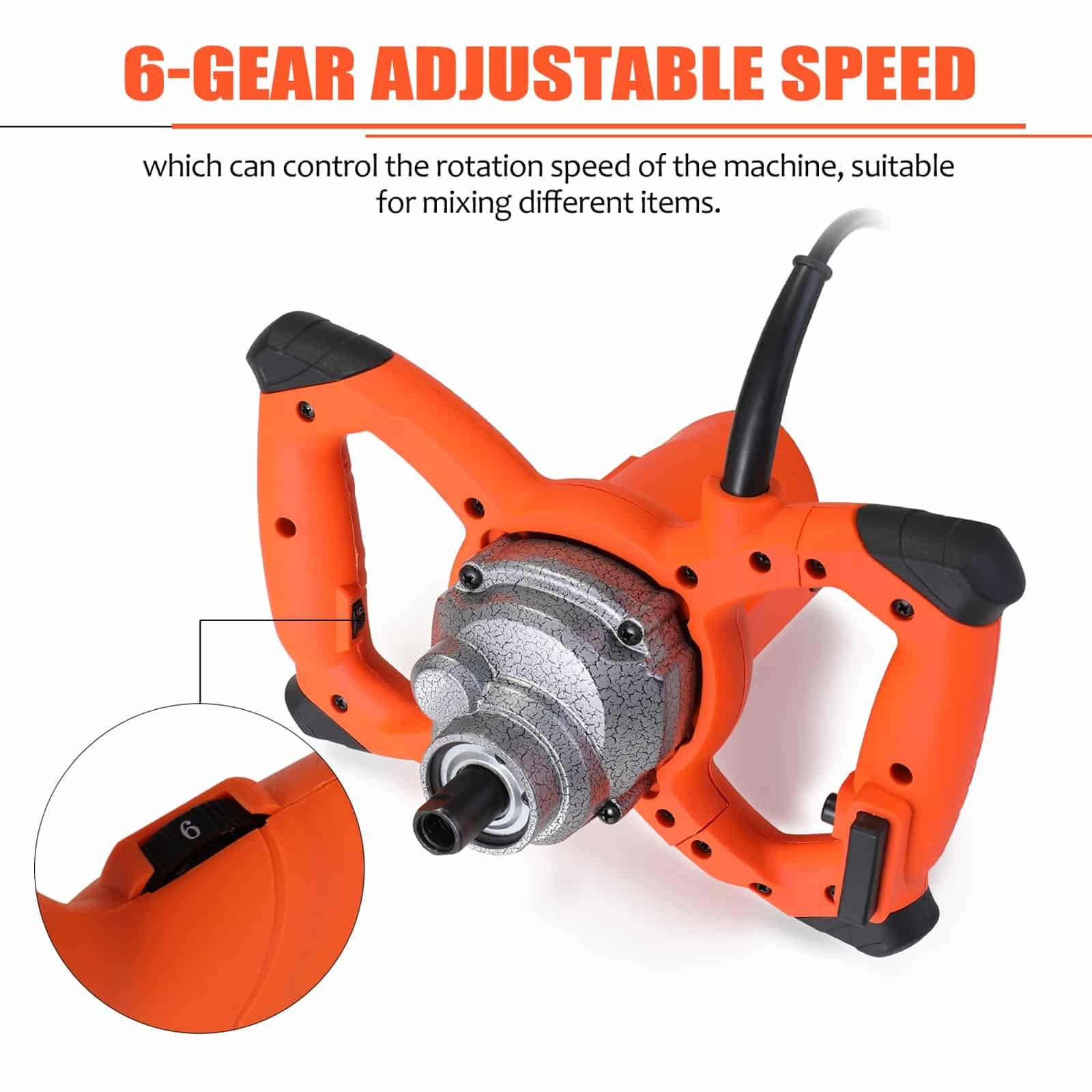 2300W Mixer with ergonomic steering wheel design