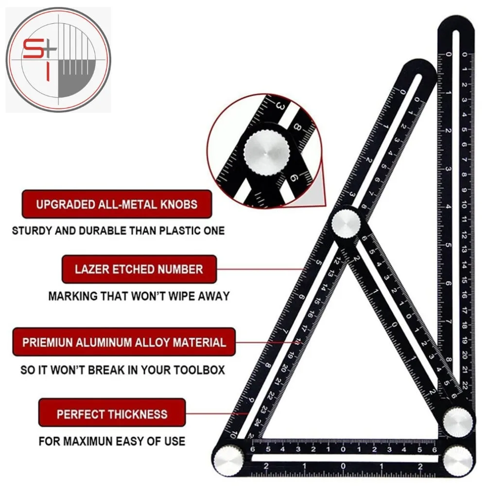 Aluminum Alloy Six-Fold Ruler