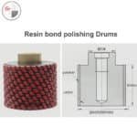 Free shipping dry diamond drum wheels 2 inch M14 thread for polishing and grinding sink hole granite and marble