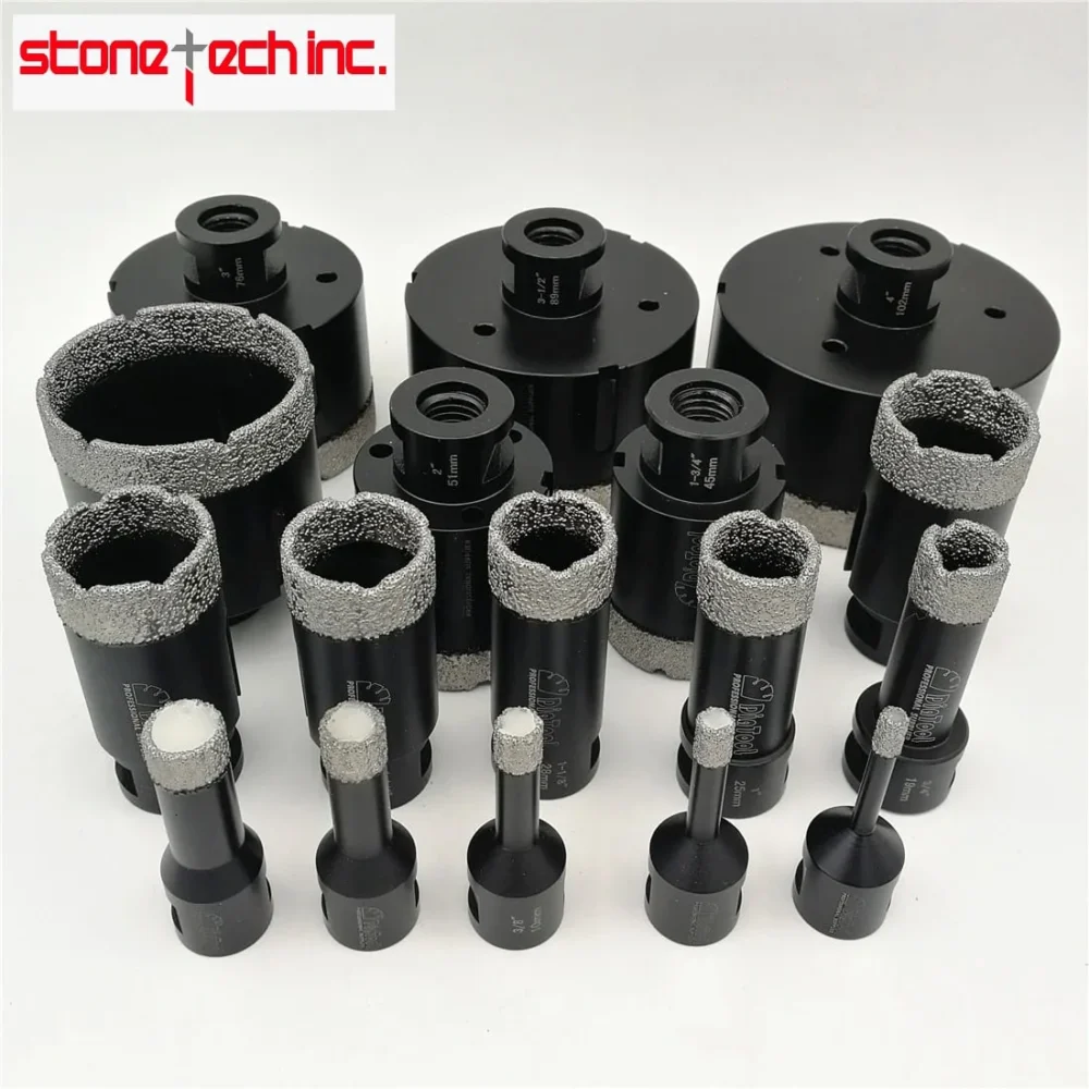 Diamond Dry Drilling drill Bits 5/8-11or M14 thread Porcelain Tile marble