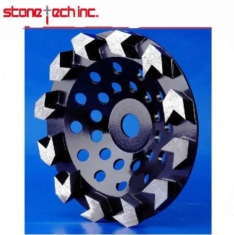 Diamond Arrow tooth wheel floor grinding Wheels | Surface grind discs