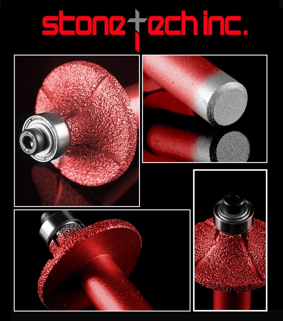 1/2 inch shank Corner round router bit diamond vacuum brazed stone cutter bits CNC machine grinding wheel