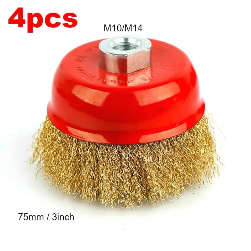 Angle Grinder Polishing Wheel Bowl-Type Wire Brush Steel Wire Wheel Electric Drill Grinding Mill Polish Derusting Tool