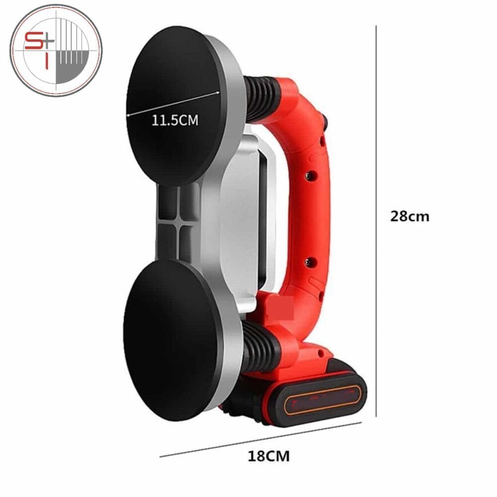 Tile Vibrator Portable Machine 60-120mm | Adjustable Suction Cups | Automatic Floor Leveling Vibrator with Battery