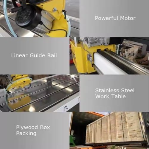 S3000 PLC High Precision Stone Tile Cutter with 45-Degree Beveling for Granite, Ceramic, and Marble