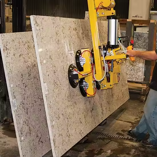 Pneumatic vacuum lifter for stone, granite, marble slabs, and ceramic tiles handling