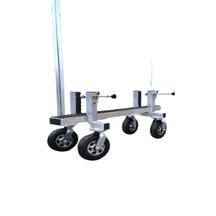 Aluminium install cart for stone transport,
