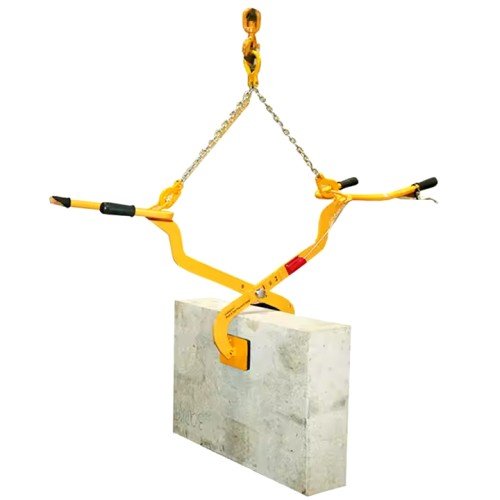 120kg Two-Person Stone Clamp Lifter for granite and concrete curbs with 100-500mm grip range